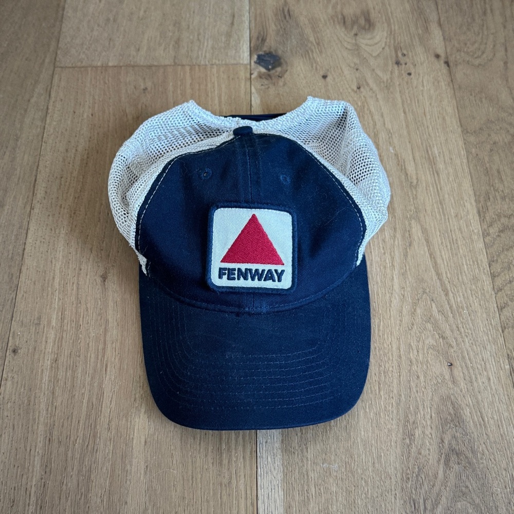Fenway Park Trucker Hat Navy and White with Red Logo